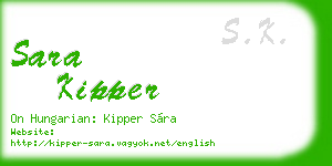 sara kipper business card